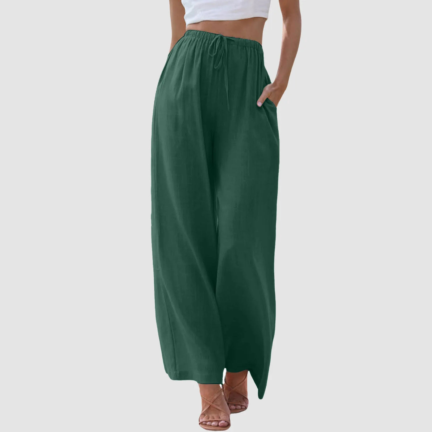 Blanche | High Waist Trousers with Wide Legs