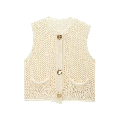 Eleanor | The Buttoned Knit Vest