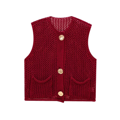 Eleanor | The Buttoned Knit Vest