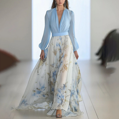 Bénédicte | Long Dress with Floral Print