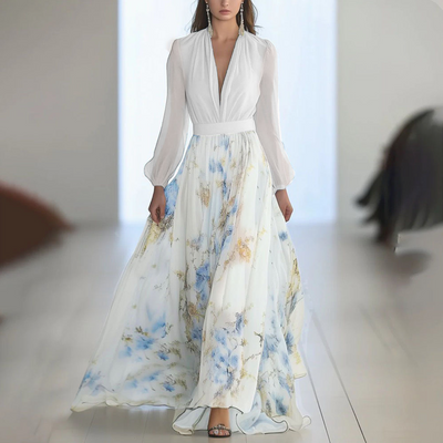 Bénédicte | Long Dress with Floral Print