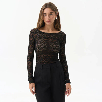 Camille | The Transparent Lace Blouse
