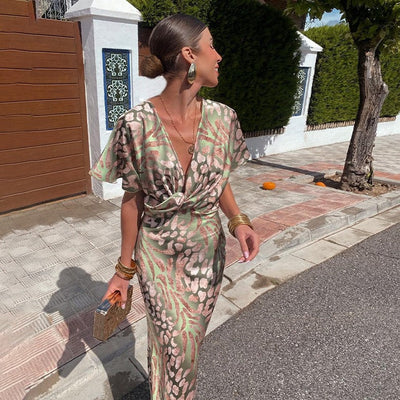 Tiphaine | Long Dress with V-Neck