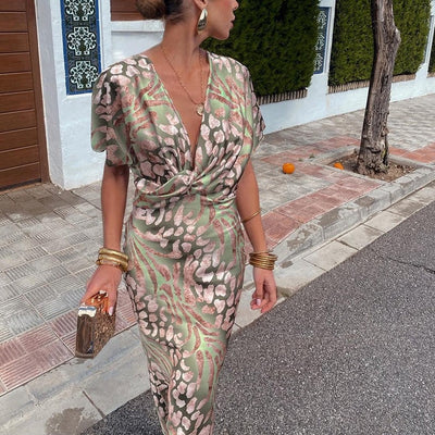 Tiphaine | Long Dress with V-Neck