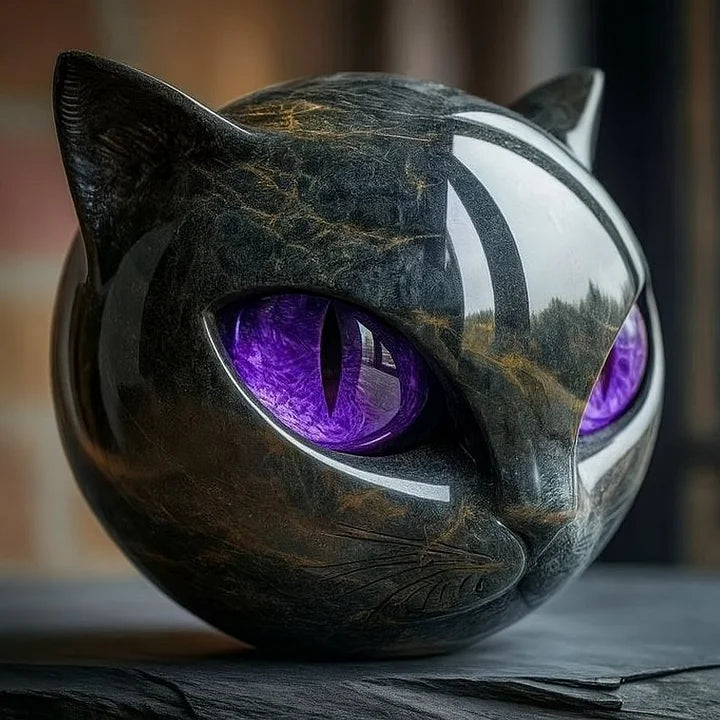 Elvianna | Mystical Cat Head Sculpture