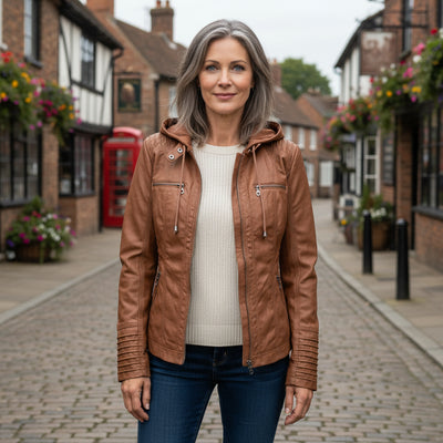 Gia - Leather Biker Jacket