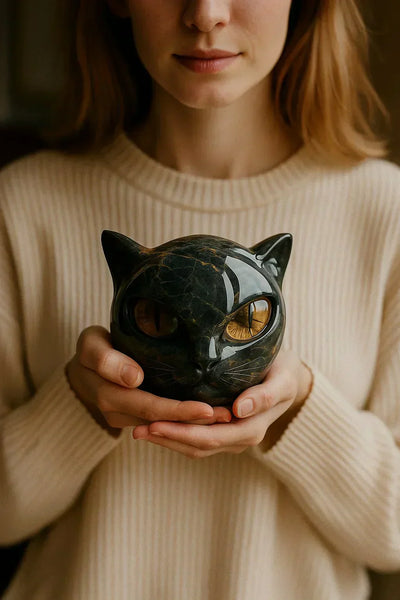 Elvianna | Mystical Cat Head Sculpture