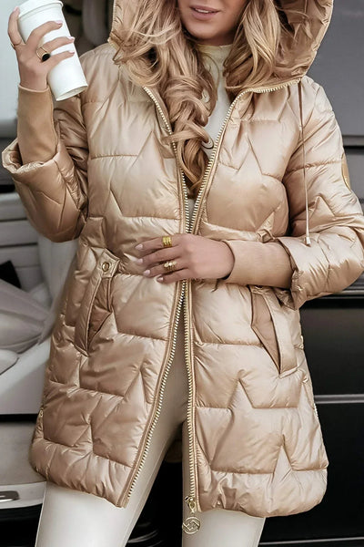 Valorine | Elegant winter coat with hood and padding