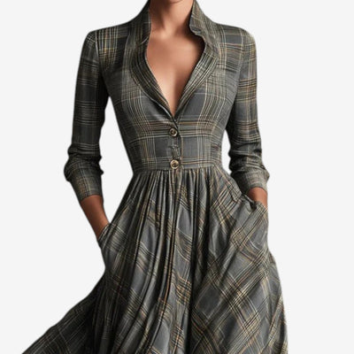 Laila™ Chic Checked Dress