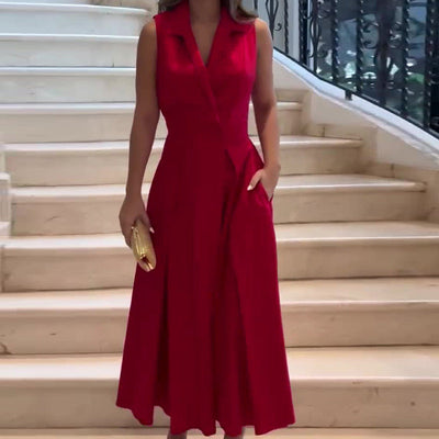 Ninon | Midi Dress with V-Neck