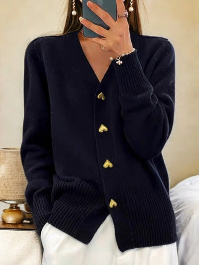 Géraldine | Gilet with Heart-Shaped Buttons