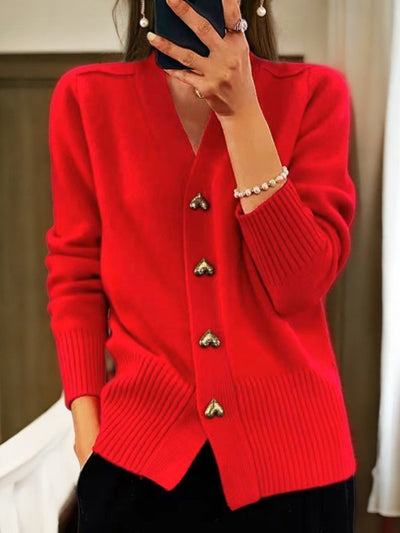 Géraldine | Gilet with Heart-Shaped Buttons